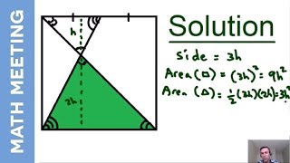 Math Riddle - Can you find the shaded triangle area?