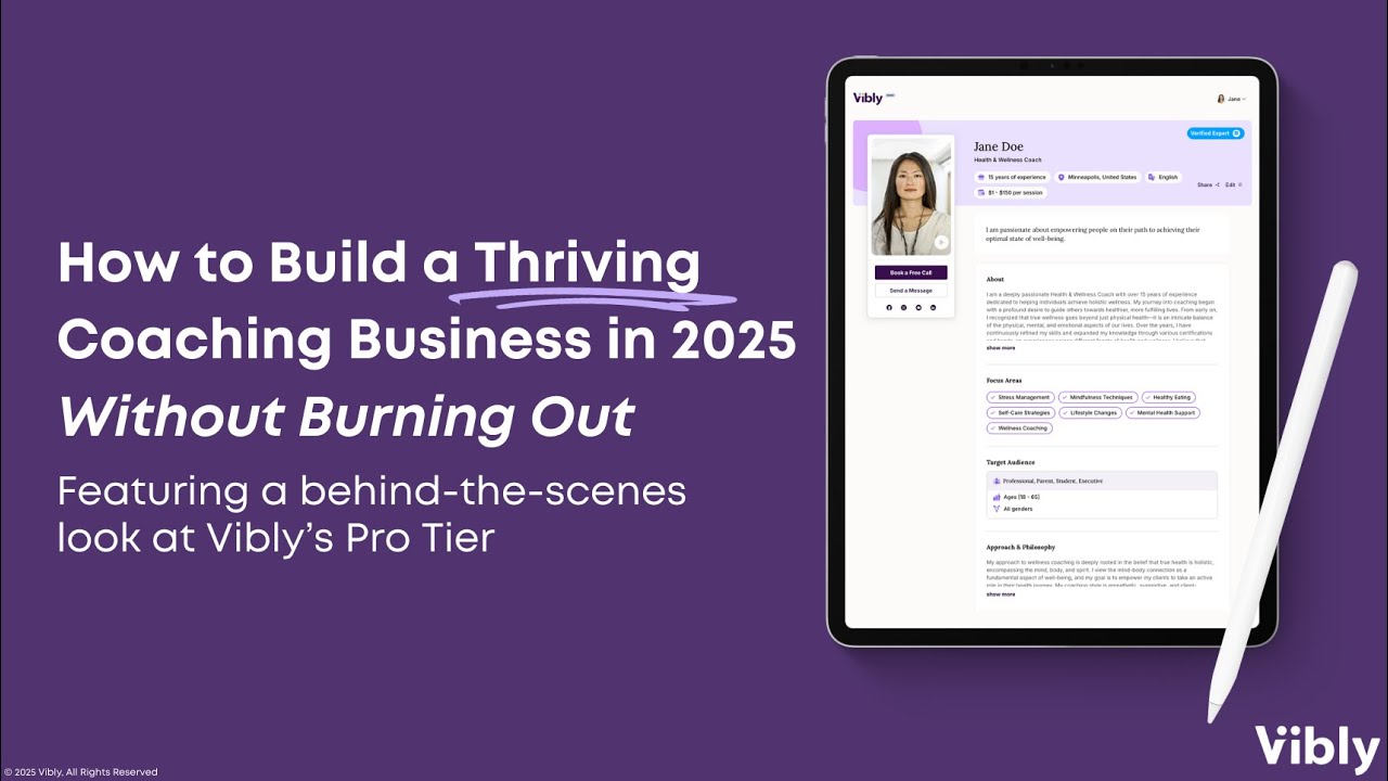 How to Build a Thriving Coaching Business without Burnout - YouTube