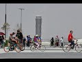 Estrenan en bici y a pie el nuevo aeropuerto Felipe Ángeles