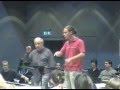 Boulez masterclass 2005 at the Lucerne Academy. Miguel Salmon Del Real, academy conductor.