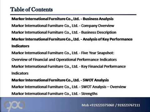 Markor International Furniture Co Ltd Youtube