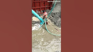 Amazing work - white Sand unloading barge, skilled three workers working #series201