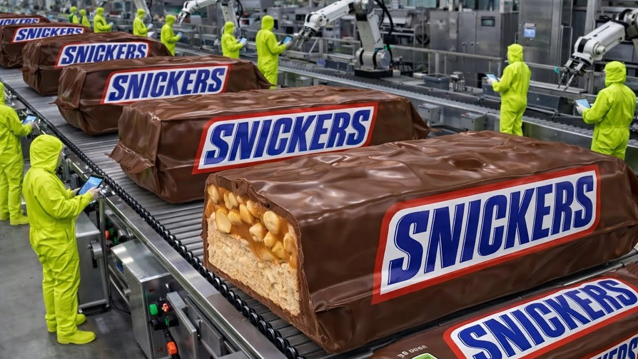 Inside the Snickers Factory – From Raw Ingredients to Chocolate Bars (Full Process)