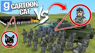 CARTOON CAT vs THE ARMY! (Garry's Mod Sandbox) | JustJoeKing