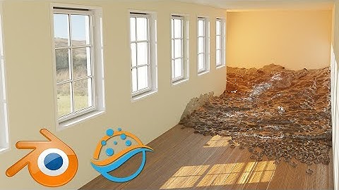 Blender fluid simulation Flip Fluids Addon Arch viz Corridor Water scene Cycles Render 3D Animation