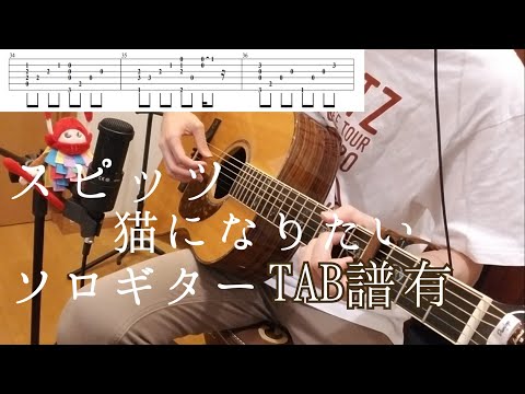 【ソロギター】スピッツ/猫になりたい/TAB譜付き