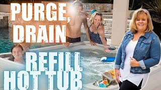 How To Purge Drain Clean and Refill a Salt Water Hot Tub Step by Step