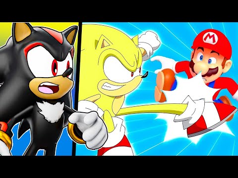 Super Sonic VS Super Mario!!
