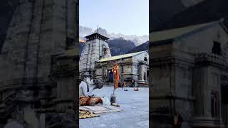 A Sadhu Plays the Damaru Drum at Kedarnath Temple in the Himalayas