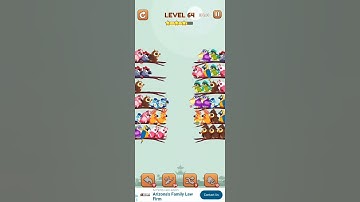 BIRD SORT 2 COLOR PUZZLE GAME🐦 LEVEL 64