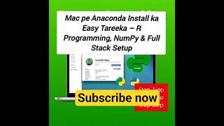 MacBook me Anaconda Install – R Programming NumPy Full Stack Setup Step by Step #datascience #shorts