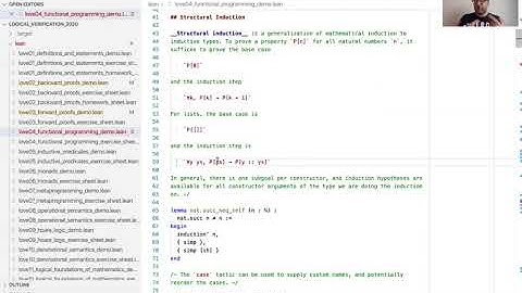 Logical Verification 2020 lecture04 41 42 inductive types structural induction