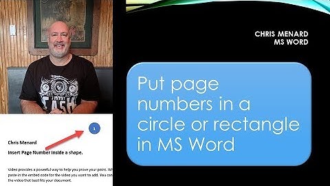 Microsoft Word - Display Page Numbers in Shapes by Chris Menard