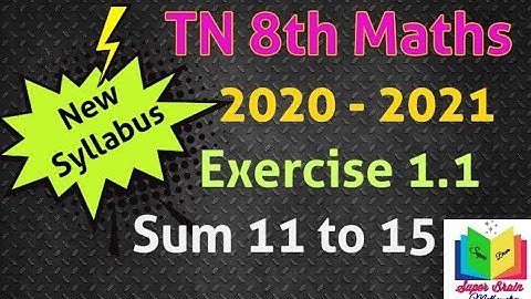 8th class maths Chapter 1 exercise 1.1 Sum 11 to 15 | 8th maths 1st chapter| Super brain mathematics