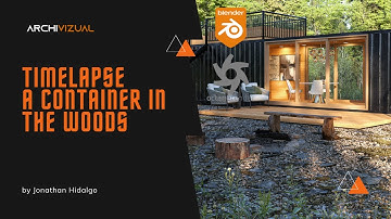 Blender Octane Timelapse - A Container in the Woods
