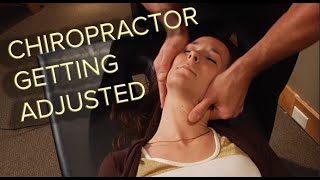 Chiropractic Neck and Spinal Adjustment | Patient Also a Chiropractor  (Female Patient, Male Doctor)