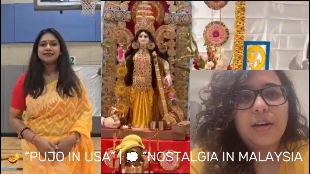 USA te Saraswati Pujo 🪔 | Malaysia te Nostalgia 💭 | Bengali Daily Vlog