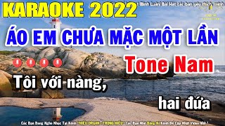 Áo Em Chưa Mặc Một Lần Karaoke Tone Nam Nhạc Sống 2022 | Trọng Hiếu