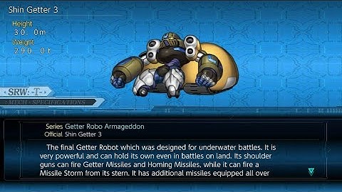 Ally Shin Getter 3 All Attacks (Getter Robo Armageddon), Super Robot Wars T.