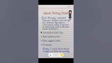 Speech Writing Format | Easy for Students ✍️🎤"