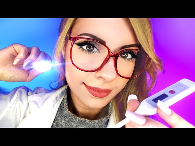 French ASMR School Nurse Annual Physical Exam ~ Eye Exam, Ear Exam & Check Up 👩‍⚕️ School Nurse RP