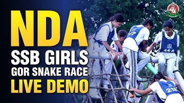 NDA SSB Girls Group Obstacle Race (GOR) Snake Race Practice at Centurion Defence Academy | SSB GTO