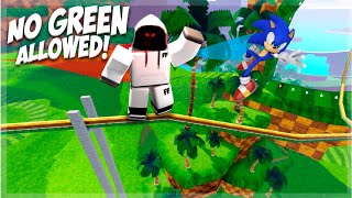 Sonic Simulator But I CAN'T Touch The Color GREEN.. (Sonic Speed Simulator)
