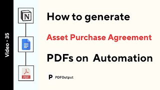 Asset Purchase Agreement PDF (How to create PDFs on automation from Notion)