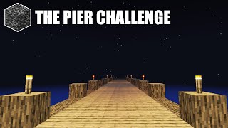Crossing a 1000 block pier in Minecraft