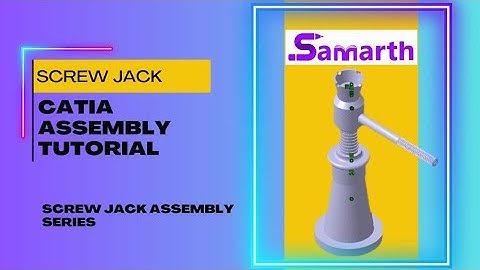 Screw Jack Assembly Tutorial on #catia #dassault #cae #education #sketchup #cad