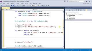 Export data to HTML file (C# code)