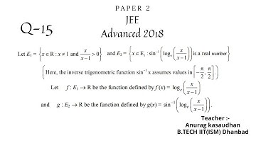 JEE Advanced 2018 Math Paper 2 (Q 15) solution | IIT JEE Maths | #jeeadvanced2018 #projecteducation