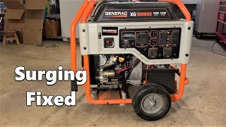 Generac XG10000e Not Starting / Surging  Carburetor and Governor Issues Fixed