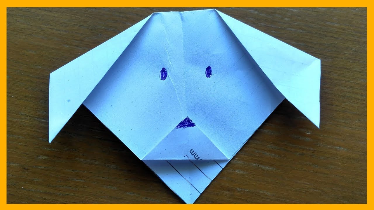 Origami Tête de Chien Très Facile Pour Enfant TUTO YouTube