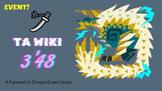 MHWI | Xbox A Farewell to Zinogre 3'48 Solo Longsword [TA Wiki Rules]