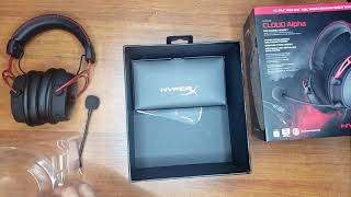 Наушники HyperX Cloud Alpha распаковка.