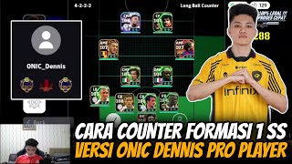 CARA COUNTER FORMASI 1 SS VERSI ONIC DENNIS PRO PLAYER EFOOTBALL MOBILE 