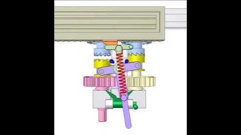 0446   Gear rack drive for auto reversing linear motion