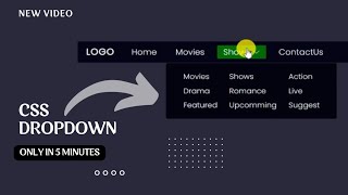 How To Make Drop Down Menu Using HTML And CSS | HTML Website Tutorials