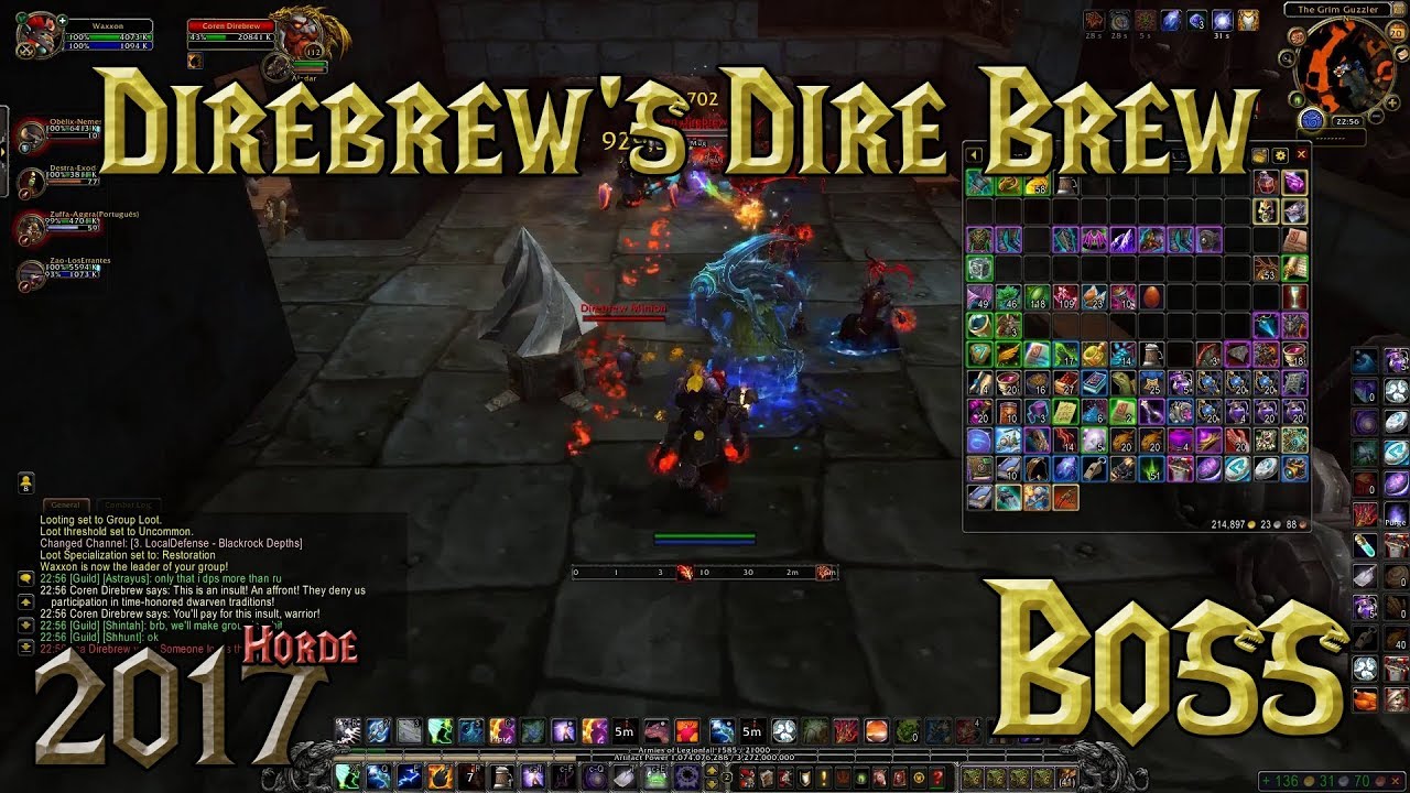 World of Warcraft Horde Quest Direbrew's Dire Brew (Boss) YouTube