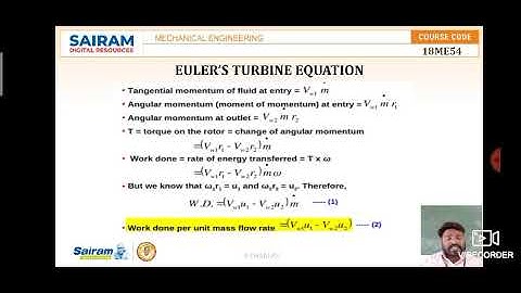 Lecture video_18ME54_Module-2_3 Euler turbine equation_ E.CHARLES