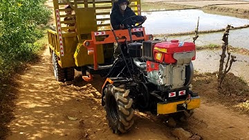 test Xe công nông cầu đẩy ở gara đông xuân  giá 169tr ,xe làm tời bụng ,lốp đôi rất mạnh ...