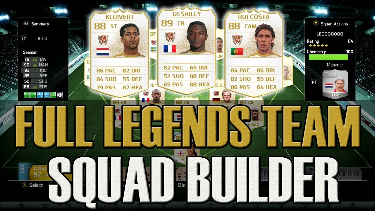 FIFA 14 Ultimate Team - FULL LEGENDS TEAM!
