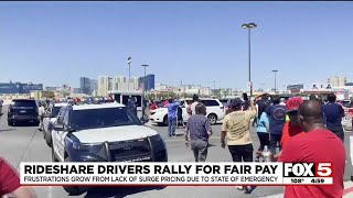 Rideshare drivers protest after surge pay denial during concert weekend