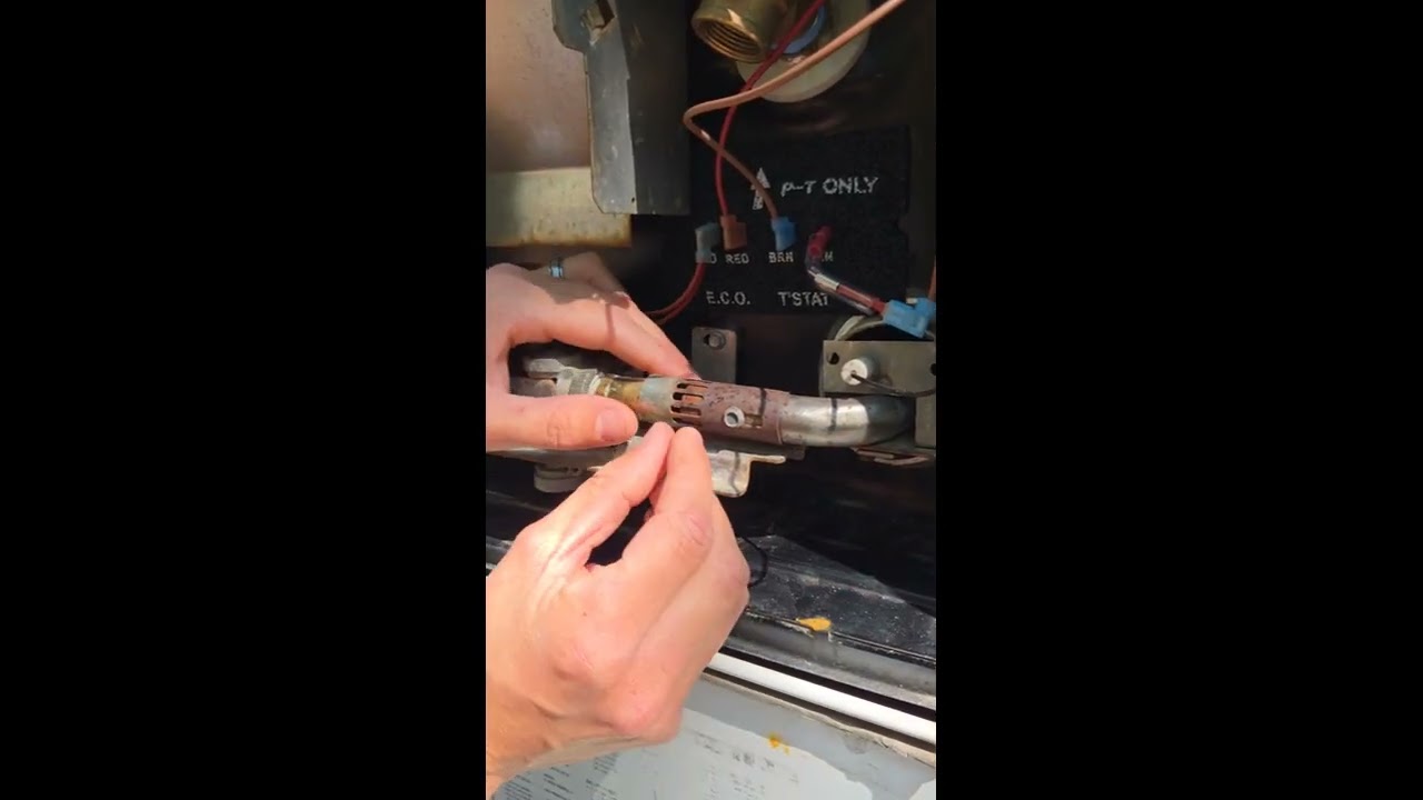 Cheap and  Easy Camper Hot Water Heater Diagnosis & Fix - Poor Flame/No Ignition