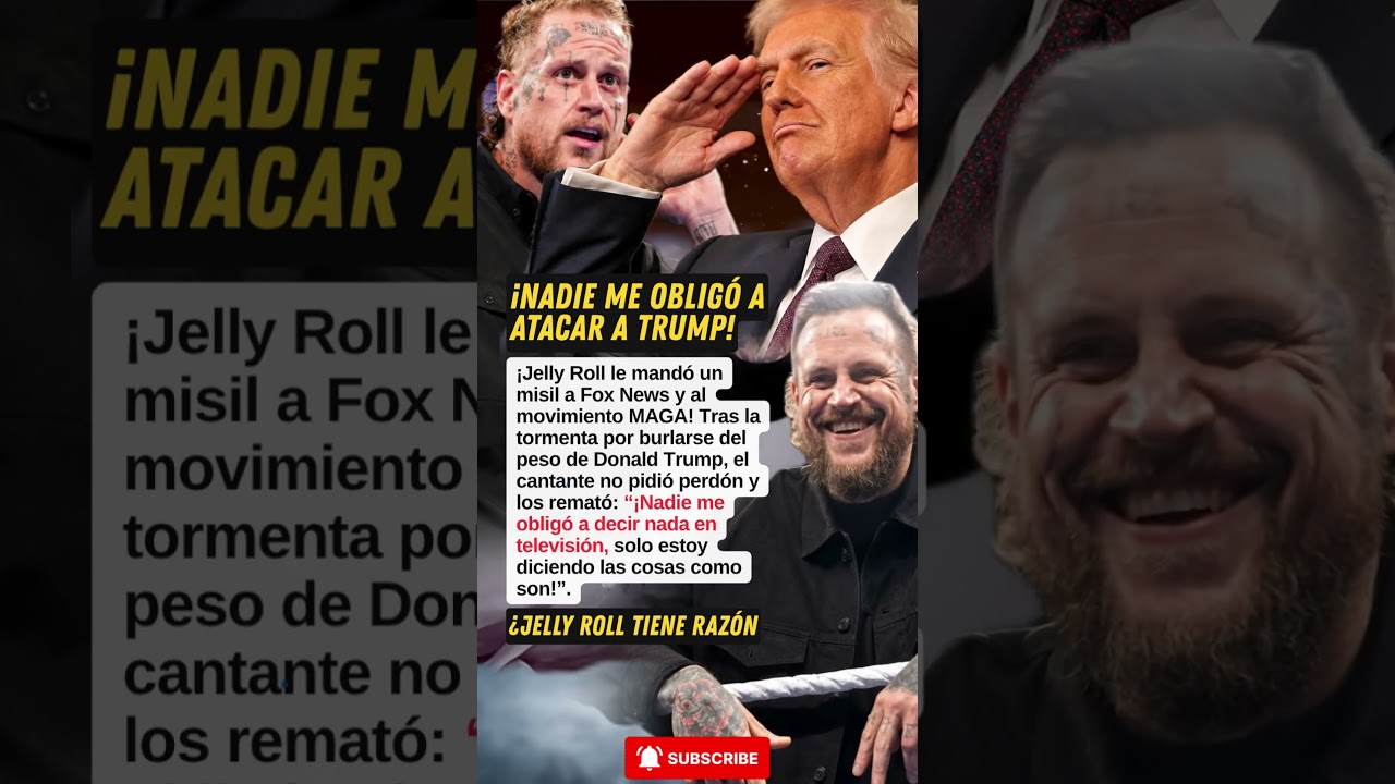Jelly Roll no se rinde ante Trump: “¡Solo digo las cosas como son!” #Trump #JellyRoll #Kimmel 