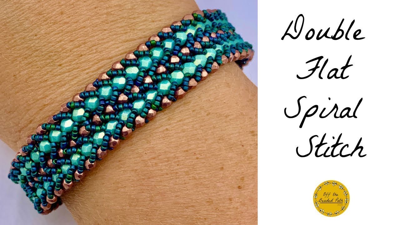 Double Flat Spiral Stitch (Jewelry Making) Off the Beaded Path