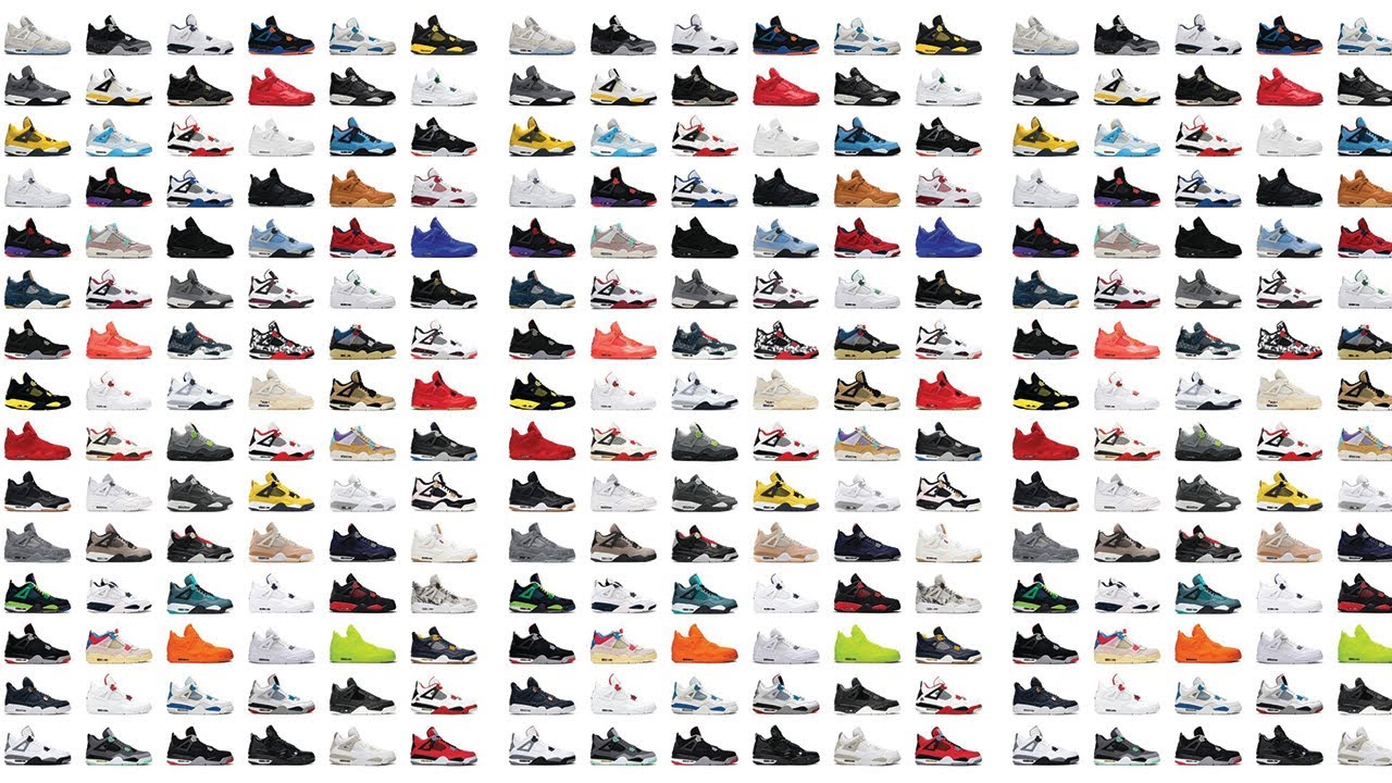 all jordan retro 4 colorways