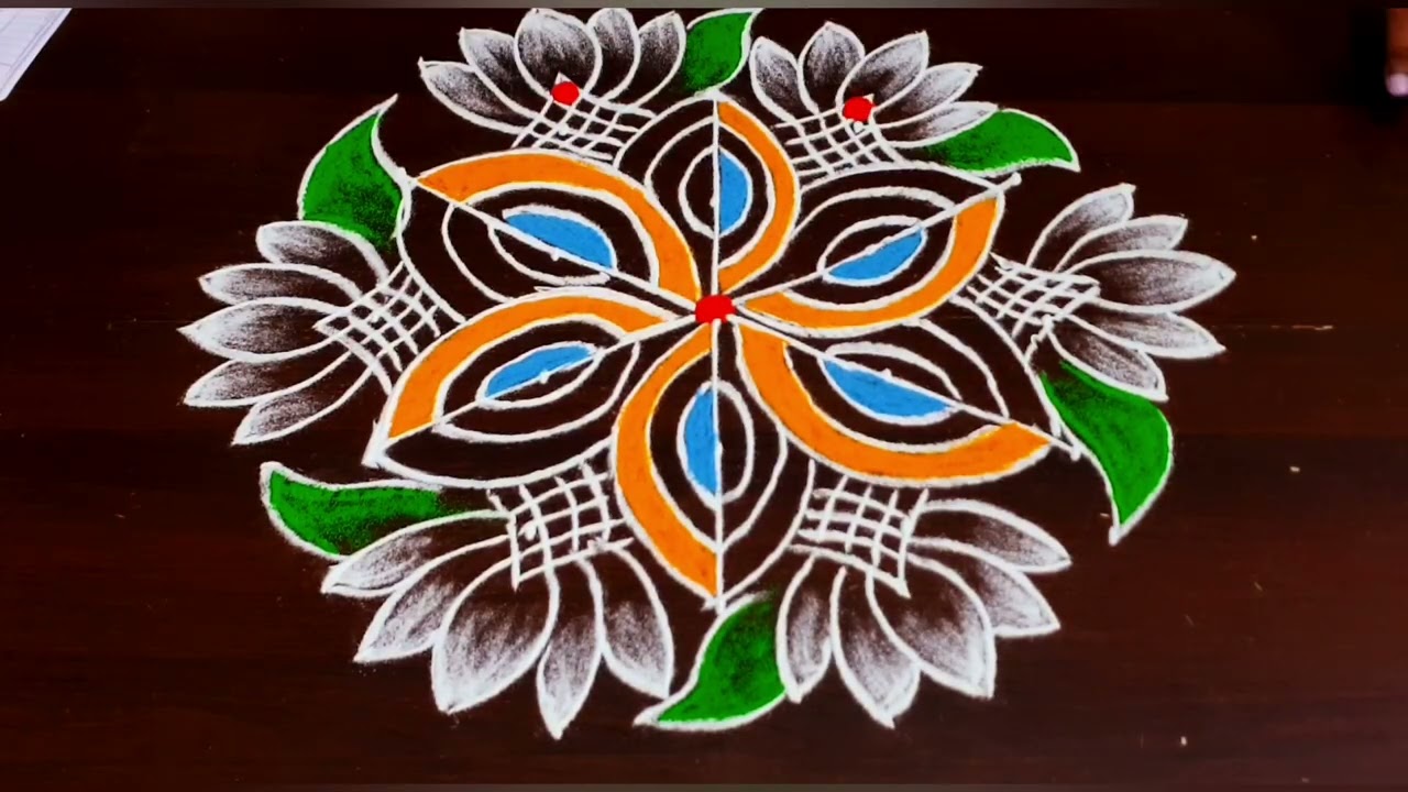 2 beautiful poo kolam 🌼 🌼 🌼