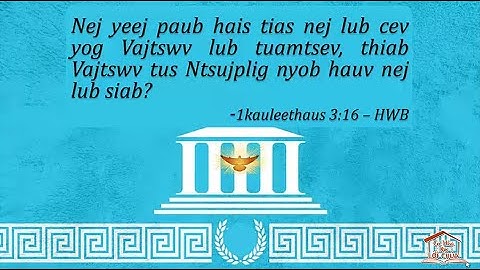 1CÔ-RINH-TÔ 3:16-17 - THÂN THỂ LÀ ĐỀN THỜ  [TIẾNG H